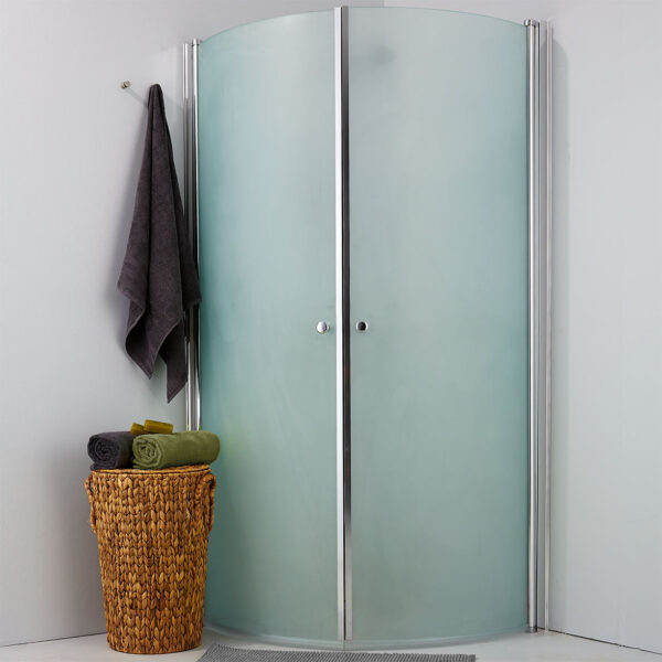 2 Curved Shower Doors I Frosted Glass, Bathtub Doors Frosted