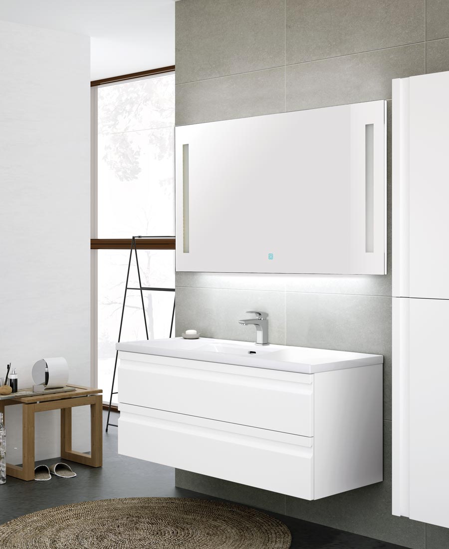 Sara badeværelsesmøbel i mat hvid