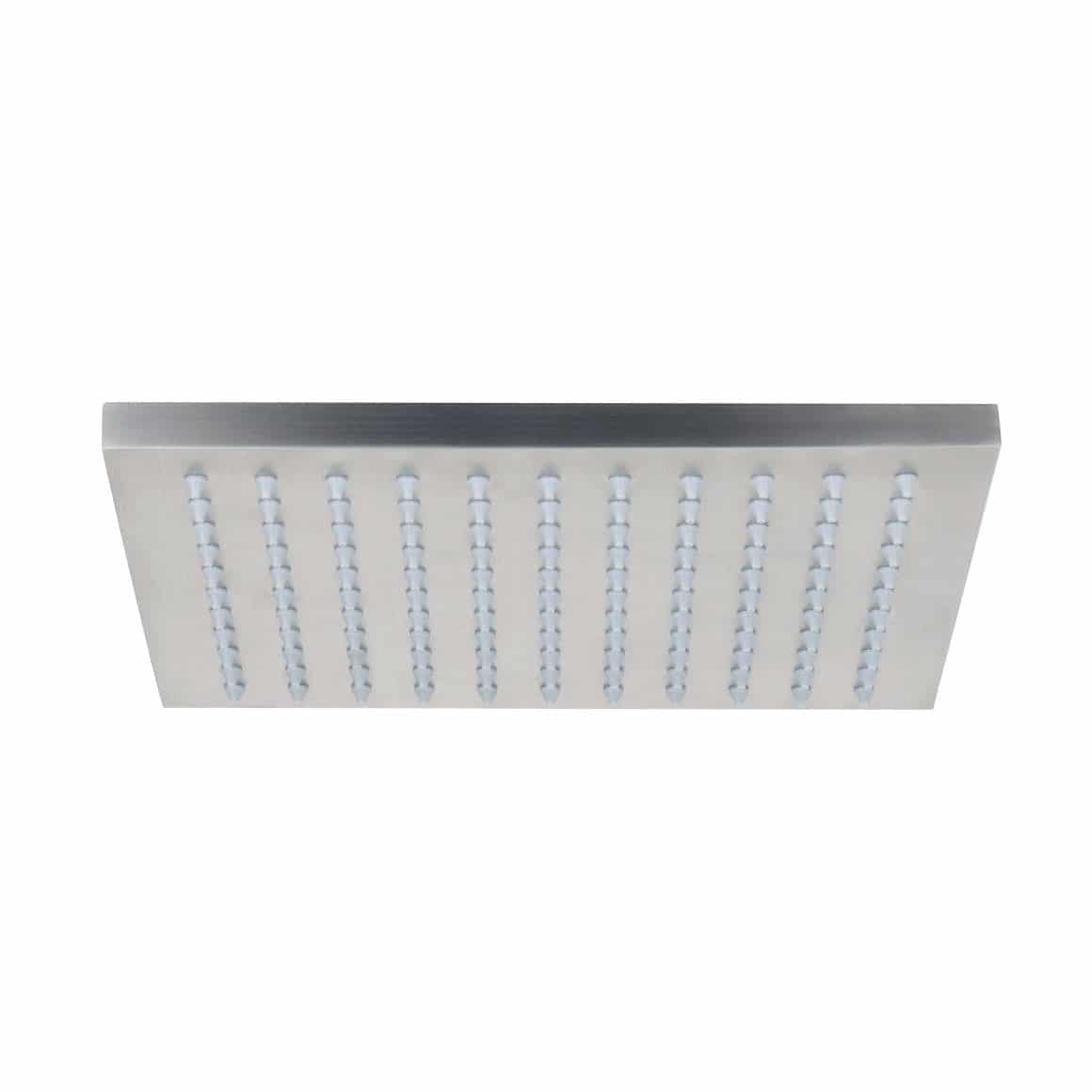 5601_Rainbow brusehoved, firkantet, 20 x 20 cm, børstet stål