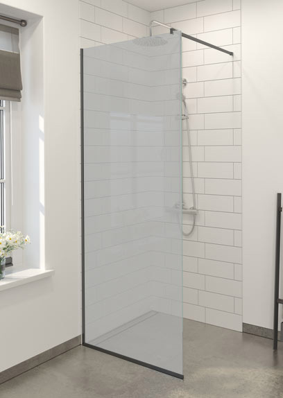 8496_Profilsæt med støttestang til Premium brusevægge, matsort