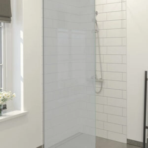 8499_Profile set with support bar for Premium shower walls, brushed steel