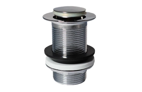 8599_Floor valve pop-up with internal overflow, 8 cm, 1 14, chrome