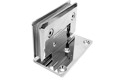 8717_8715_Hinge for niche door in chrome. Adjustable L-bracket