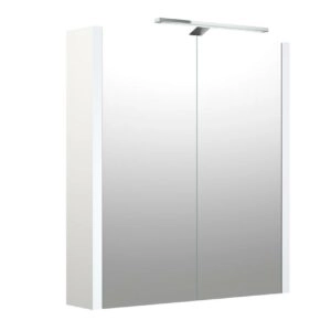 Clara mirror cabinet 60x65 with electrical outlet and LED light 5485 1