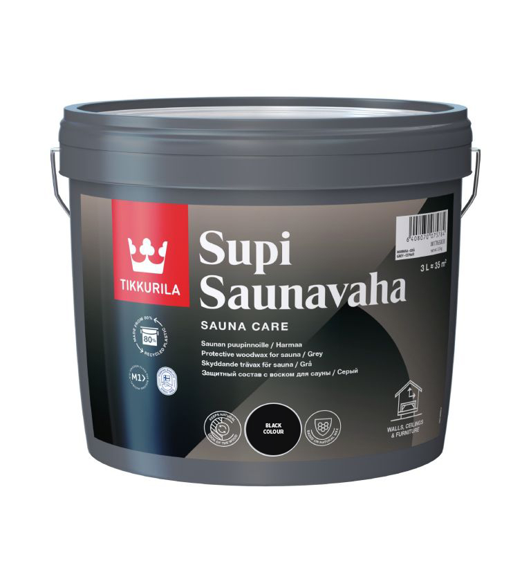 Sauna Tilbehør_Supi Sauna Voks_Sort_3L_Produkt 1