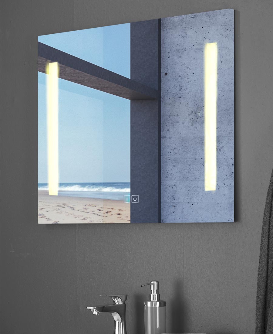 Slimline antidug spejl 80x60