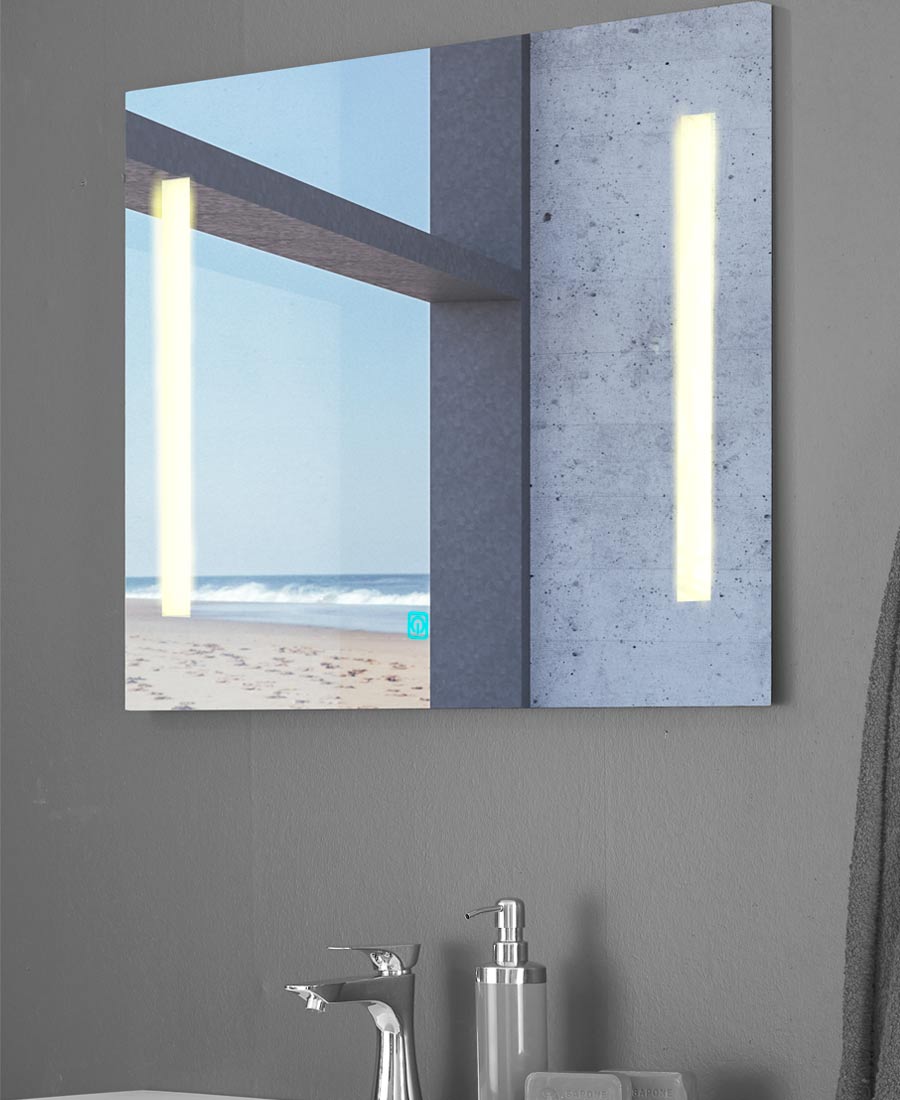 Slimline spejl 80x60 med LED 1