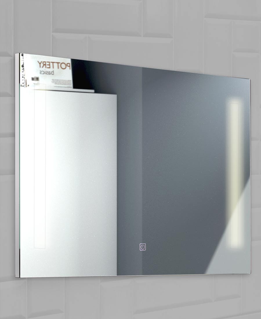 Slimline spejl 90x70 med LED