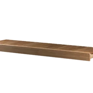 Banco de sauna de 240 x 40 x 14 cm, madera de álamo tectónico