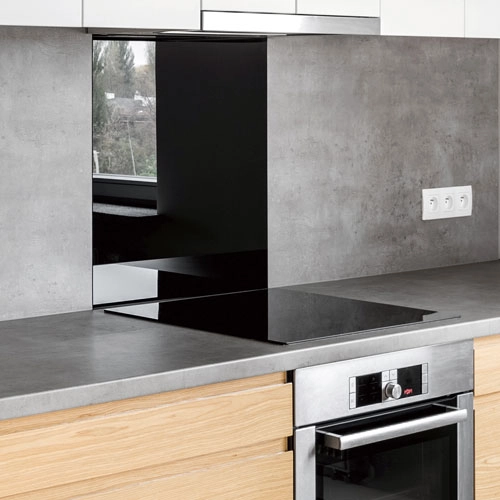 black splash glass