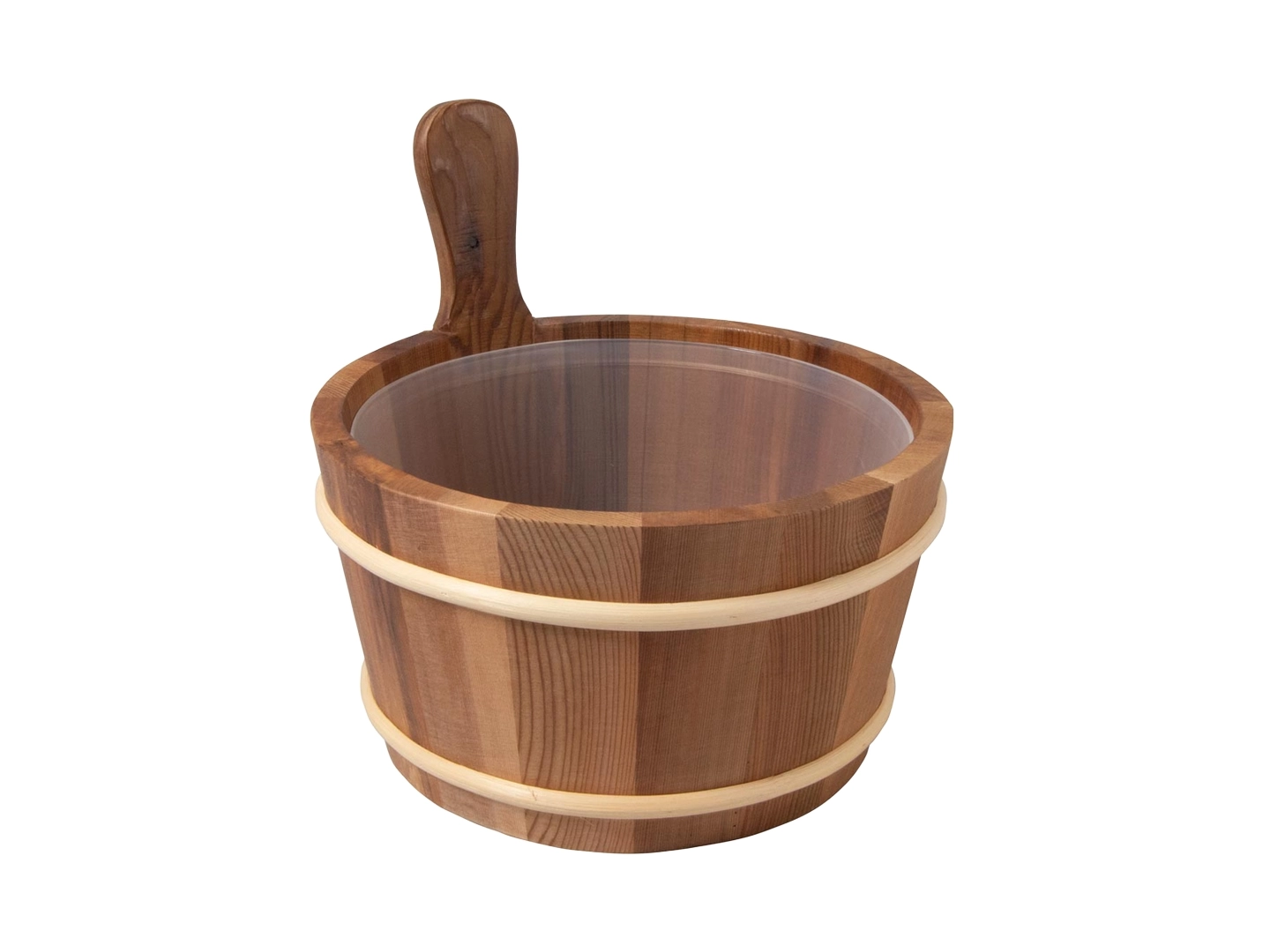 Cubo de sauna con inserto, madera de cedro