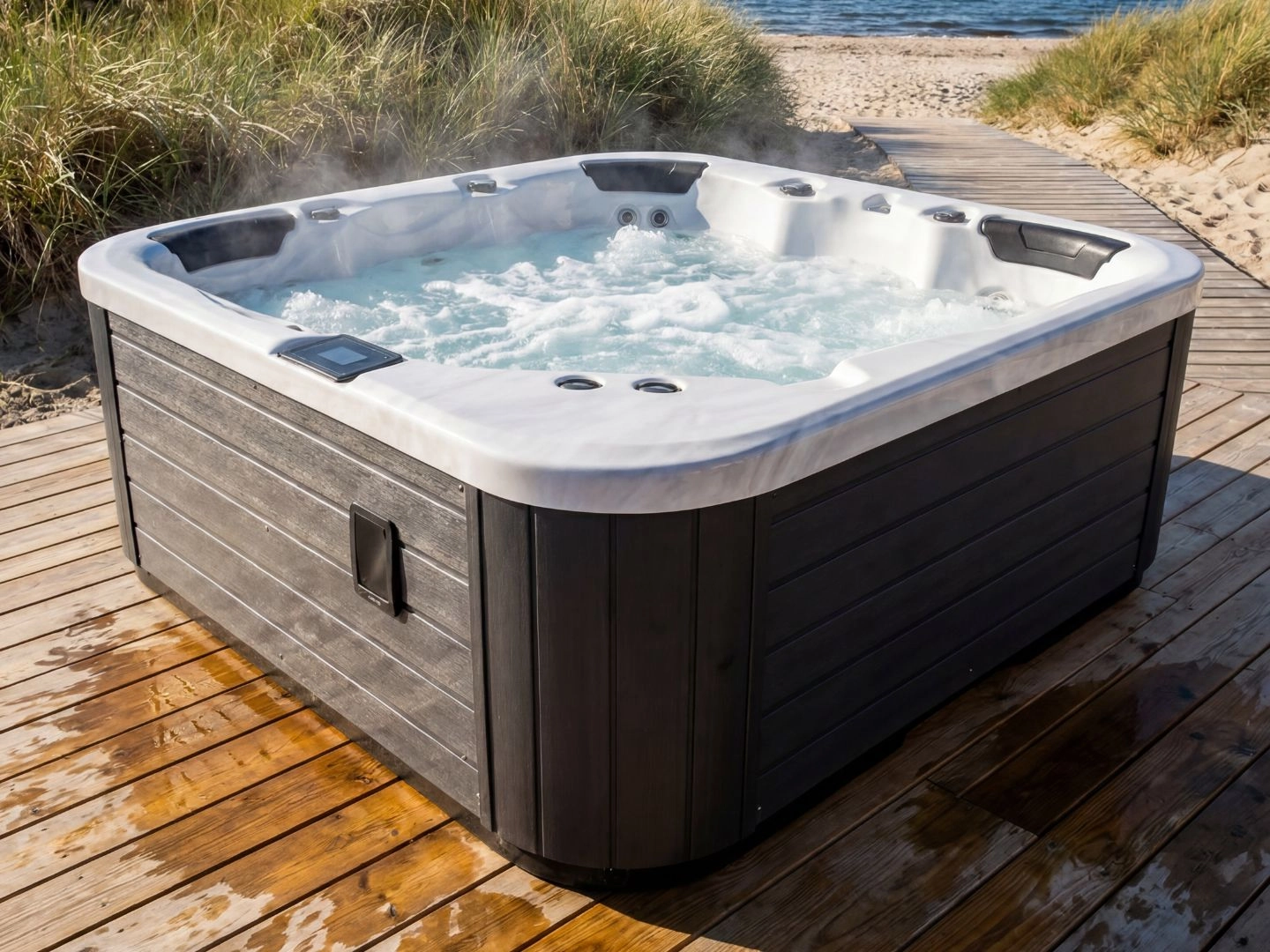Vulcano outdoor spa – white - Image 2