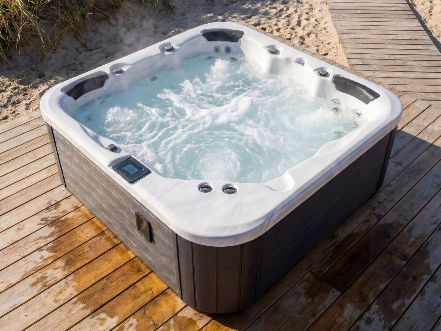 Vulcano outdoor spa – white - Image 3