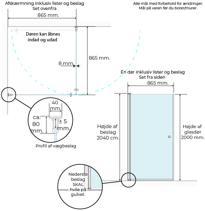 Premium Square Shower Enclosure 86X86X200cm Frosted - Image 2