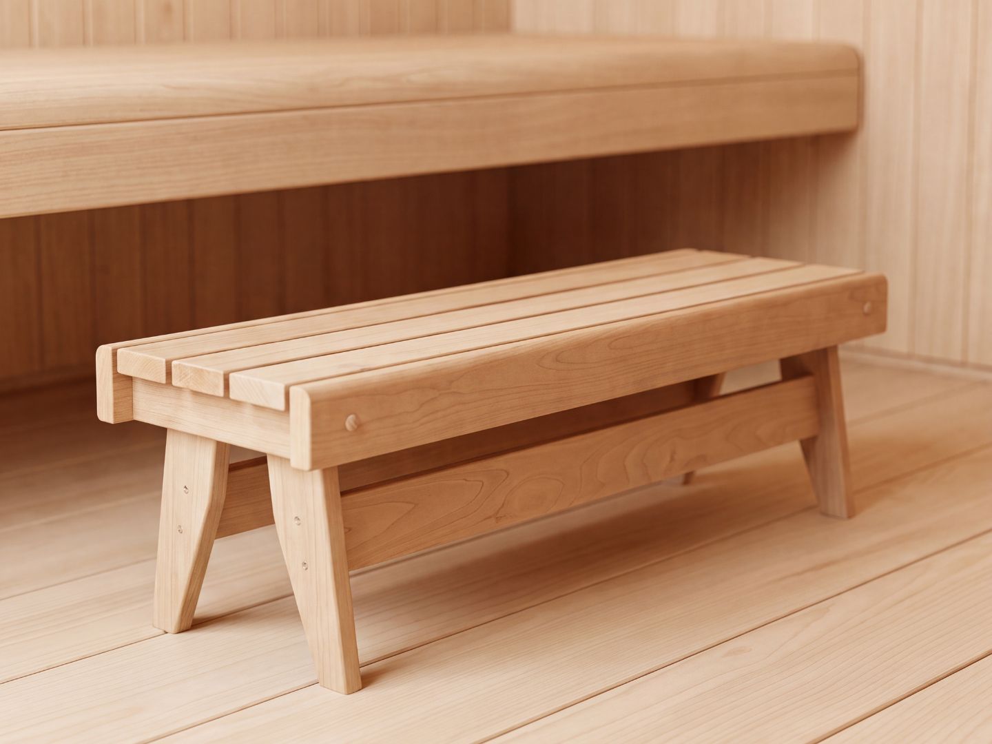 Saunabænk flytbar termo asp 150 cm - Billede 2