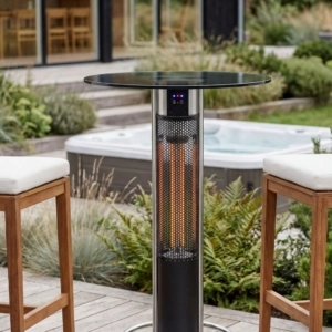 Mesa de terraza/cafetería de 110 cm de altura con infrarrojos