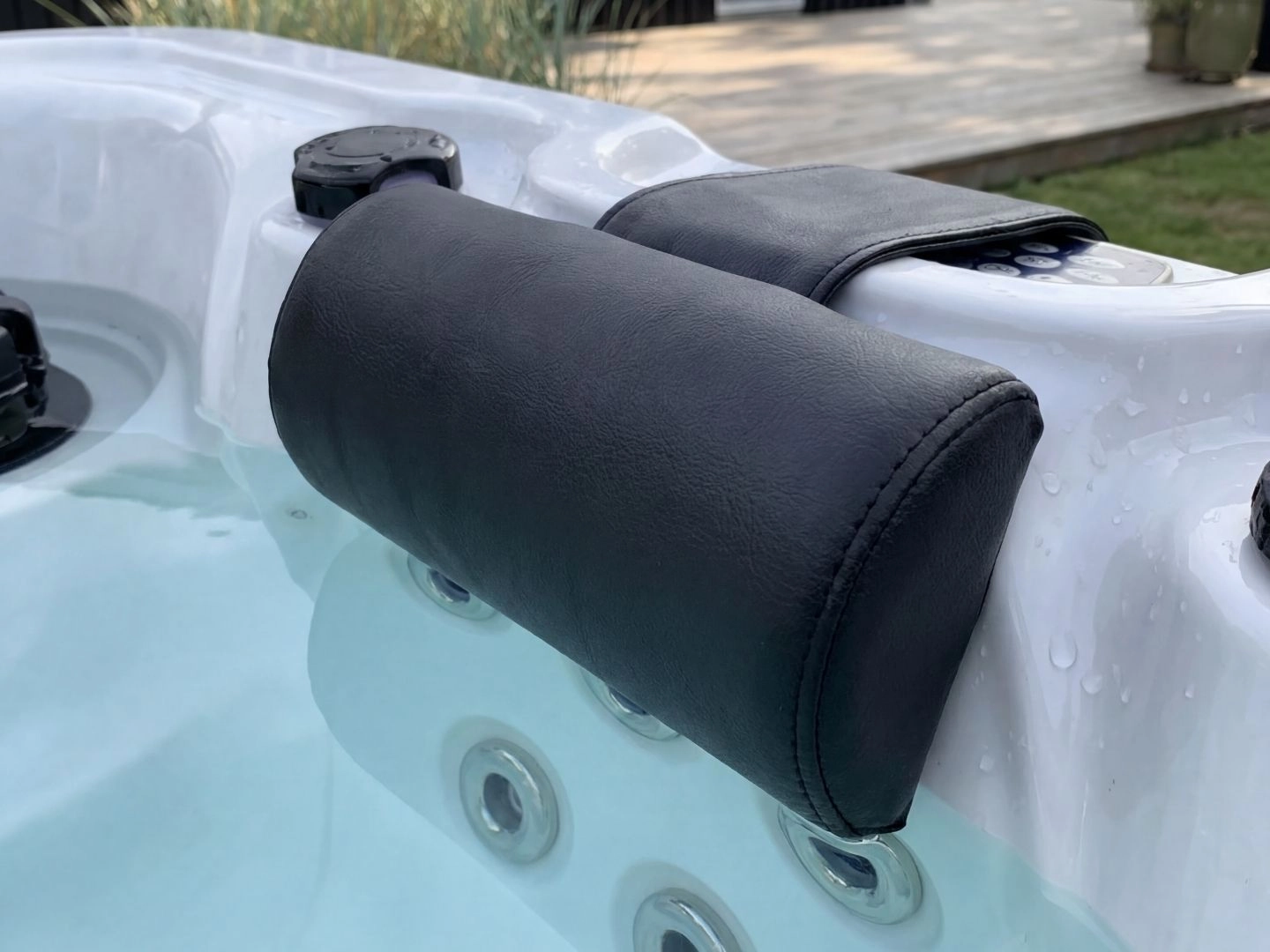Neck pillow for the outdoor spa company