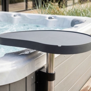 Side tray for outdoor spa