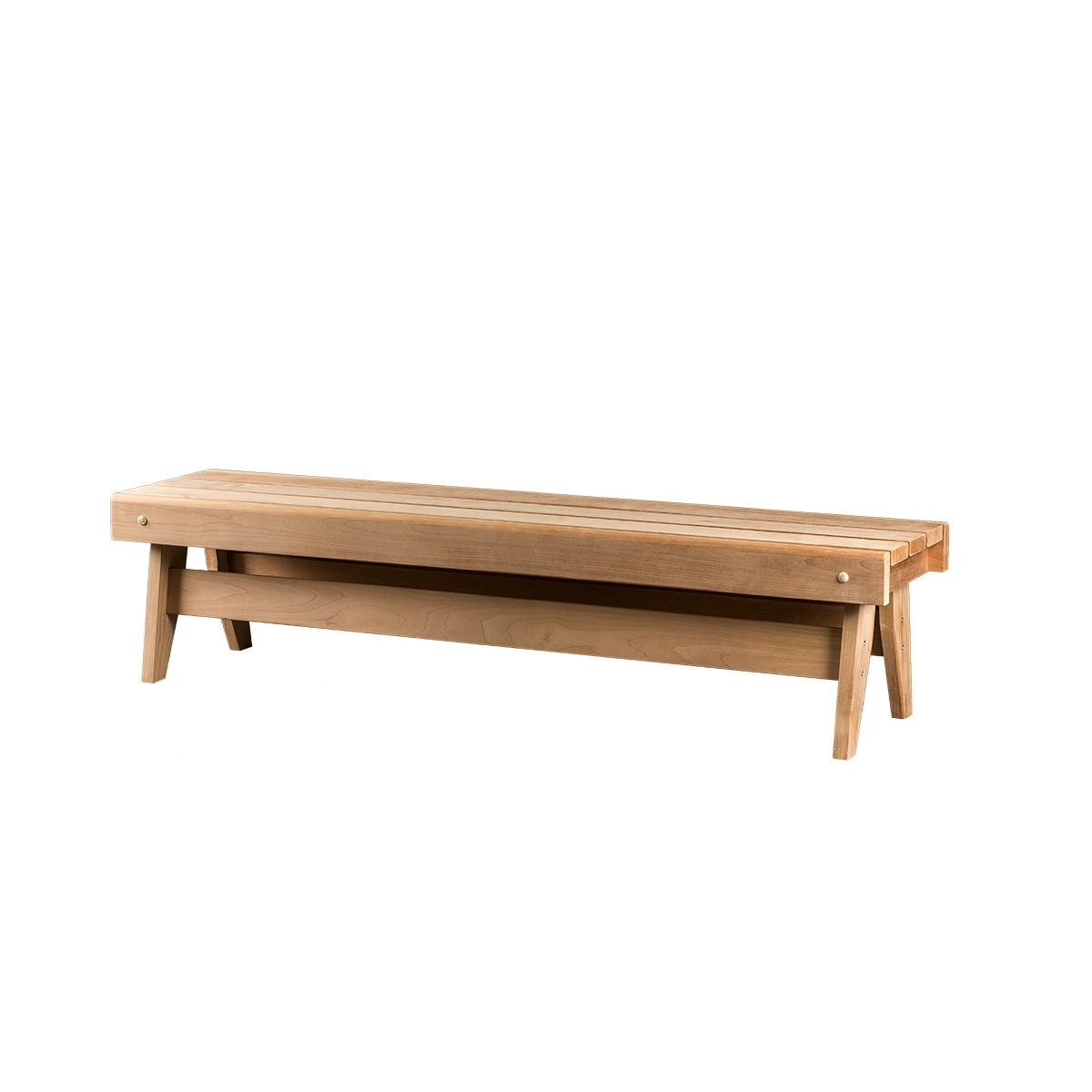6372_Banco de sauna, desmontable, de madera termotratada de álamo temblón, 150 cm