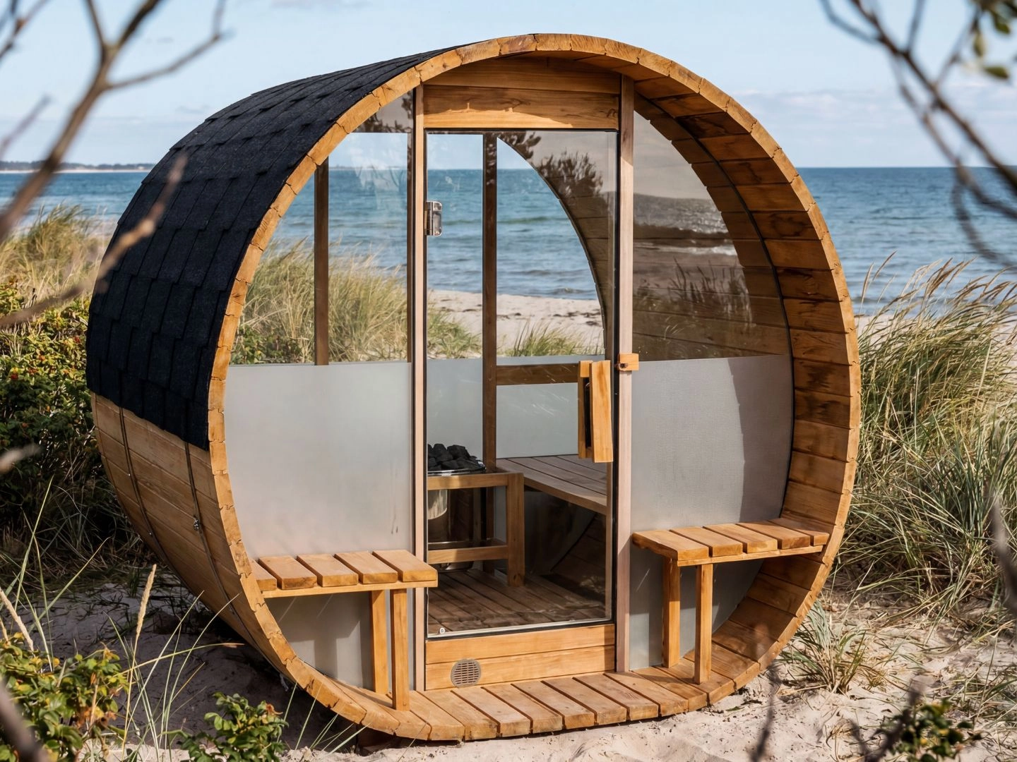 sauna de barril al aire libre en Yellowstone