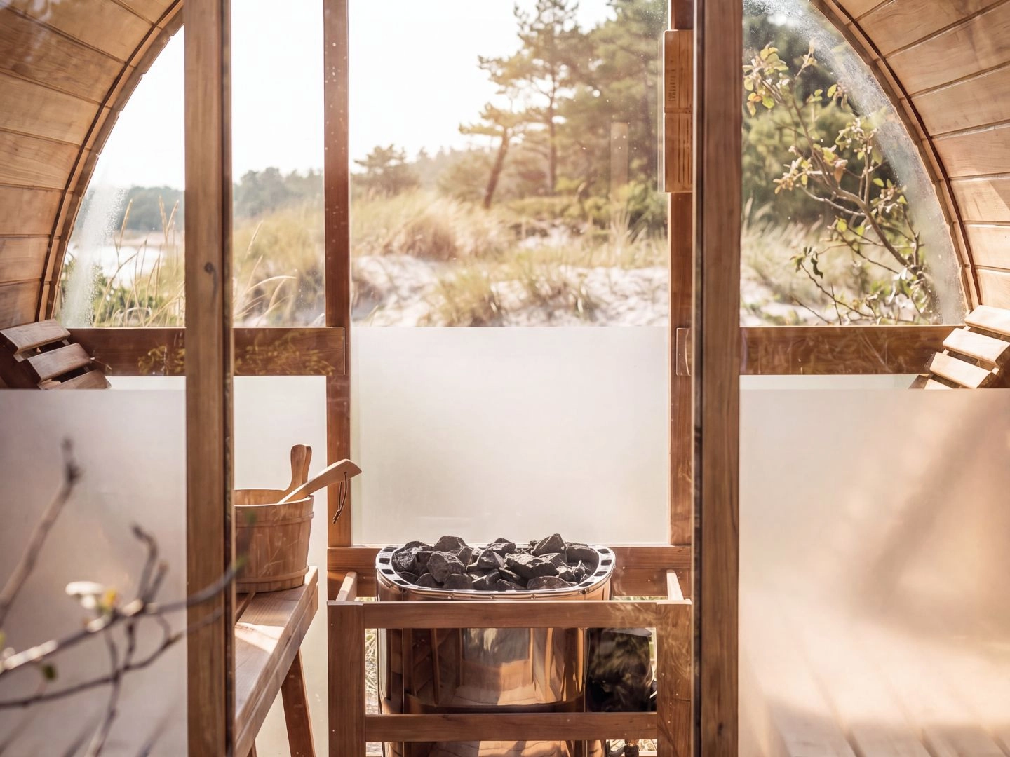 Sauna de barril exterior Hudson Bay - Imagen 2