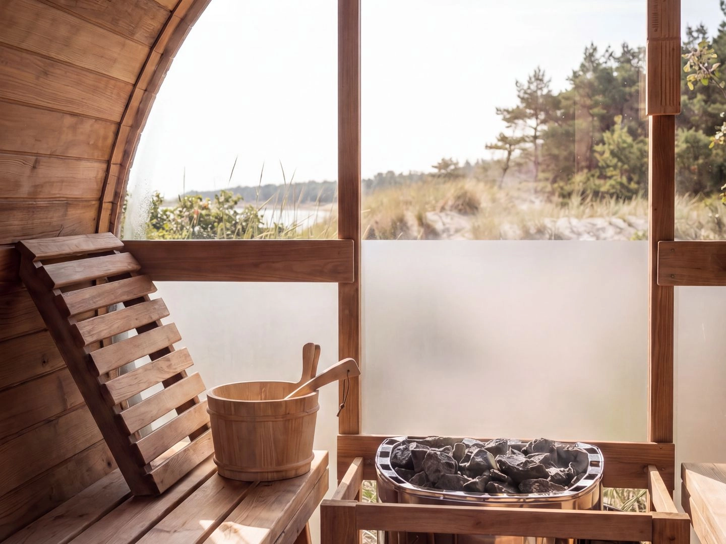 Sauna de barril exterior Hudson Bay - Imagen 3