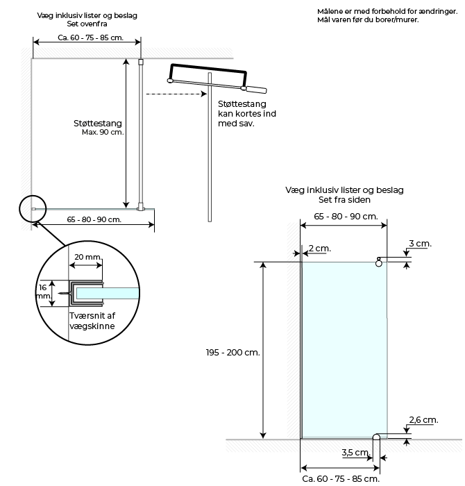 Classic shower wall, 4021, 4027, 4052