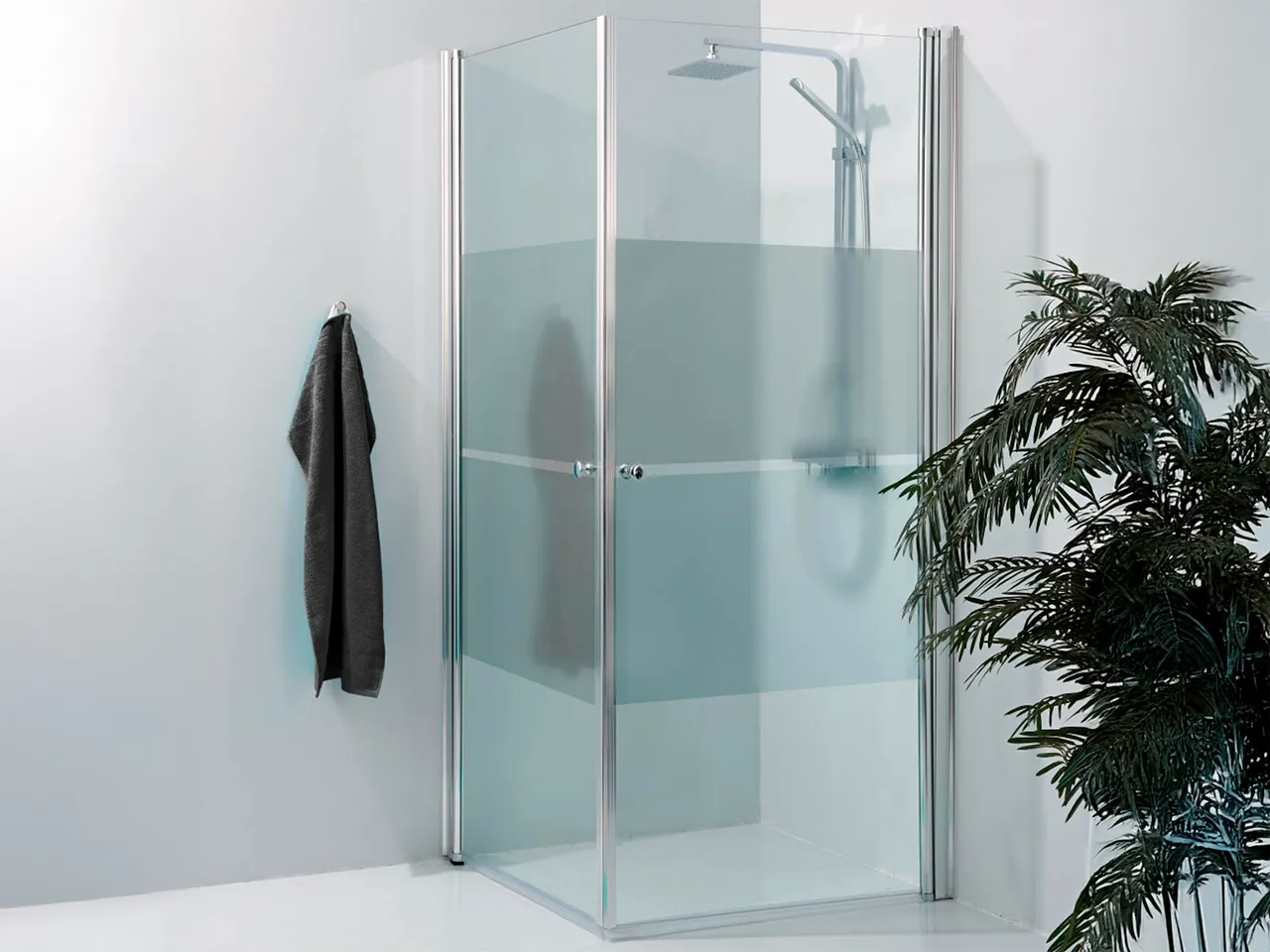 Classic straight shower corner, W: 80 × H: 200 cm